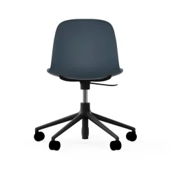 Normann Copenhagen Sillas De Oficina<Silla de oficina Form chair swivel 5W, , aluminio negro, ruedas Azul
