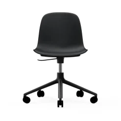 Normann Copenhagen Silla de oficina Form chair swivel 5W, , aluminio , ruedas Negro Hot