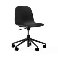 Normann Copenhagen Silla de oficina Form chair swivel 5W, , aluminio , ruedas Negro Hot