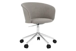 Hem Silla de oficina Kendo Swivel con 5 ruedas, Porcelain-polished aluminium BeigePlateado Online