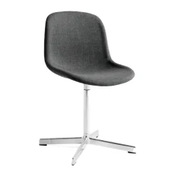 HAY Silla de oficina Neu 10 Upholstery, remix 163 grey, base giratoria de aluminio Gris New