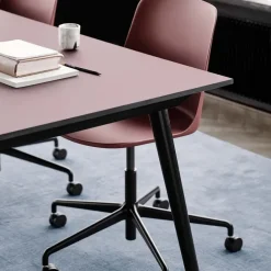 &Tradition Sillas De Oficina<Silla de oficina Rely HW28, Red brown, base giratoria en negro Rojo
