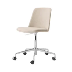 &Tradition Silla de oficina Rely HW31, Hallingdal 200-base de aluminio Blanco Online