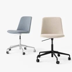 &Tradition Silla de oficina Rely HW31, Hallingdal 200-base de aluminio Blanco Online
