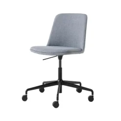&Tradition Silla de oficina Rely HW31, Tela re-wool 718 grey, base negra Gris Online