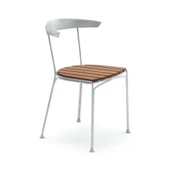 Byarums bruk Sillas De Jardín Y Sillas De Exterior<Silla Dover, Caoba, soporte de aluminio en bruto MarrónPlateado