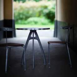 Byarums bruk Sillas De Jardín Y Sillas De Exterior<Silla Dover, Caoba, soporte de aluminio en bruto MarrónPlateado