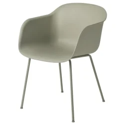 Muuto Sillas<Silla Fiber chair con reposabrazos, Dusty green-Green (plástico) Verde