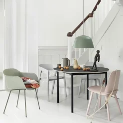 Muuto Sillas<Silla Fiber chair con reposabrazos, Dusty green-Green (plástico) Verde