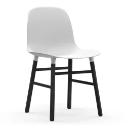 Normann Copenhagen Silla Form patas negras, Blanco