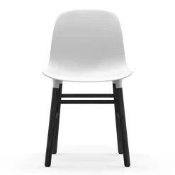 Normann Copenhagen Silla Form patas negras, Blanco
