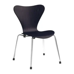 Fritz Hansen Silla infantil 3177 Series 7, Midnight blue fresno pintado-cromo AzulPlateado Sale