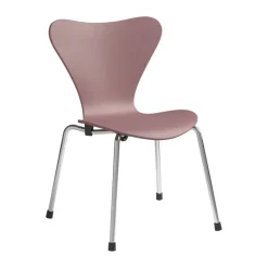 Fritz Hansen Sillas Infantiles<Silla infantil 3177 Series 7, Wild rose fresno pintado-cromo RosaPlateado