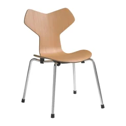 Fritz Hansen Sillas Infantiles<Silla infantil Grand Prix, Oregon pine-cromo MarrónPlateado