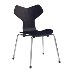 Fritz Hansen Silla infantil Grand Prix, Midnight blue fresno pintado-cromo AzulPlateado Sale