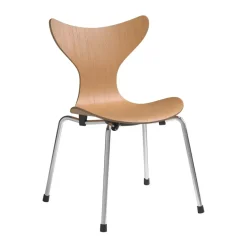 Fritz Hansen Silla infantil Liljan, Oregon pine-cromo MarrónPlateado Outlet