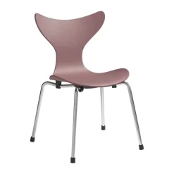 Fritz Hansen Sillas Infantiles<Silla infantil Liljan, Wild rose fresno pintado-cromo RosaPlateado
