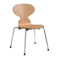 Fritz Hansen Sillas Infantiles<Silla infantil Myran, Oregon pine-cromo MarrónPlateado