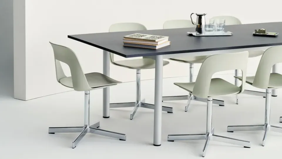 HAY Silla Layout Chair 131, Black-aluminio pulido Negro Discount