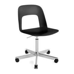 HAY Sillas De Oficina<Silla Layout Chair 141, Black-aluminio pulido Negro