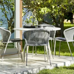 Cane-line Sillas De Jardín Y Sillas De Exterior<Silla Lean, White grey, weave Blanco