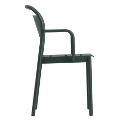 Muuto Silla Linear steel armchair, Dark green Verde Sale