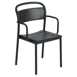 Muuto Silla Linear steel armchair, Black Negro