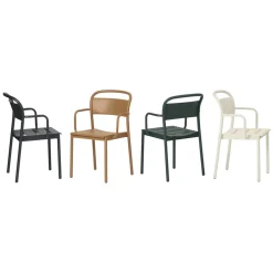 Muuto Silla Linear steel armchair, Black Negro