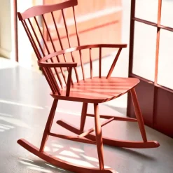 FDB Møbler Sillones Y Reposapiés<Silla mecedora J52G, ladrillo Rojo