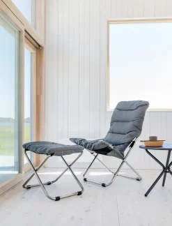 Fiam Tumbonas Y Sillas Para Tomar El Sol|Sillas De Exterior<Silla para tomar el sol Fiesta Soft, Tela antracit, estructura de aluminio Gris