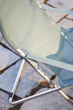 Fiam Silla para tomar el sol Fiesta, Sage green-estructura de aluminio Verde Outlet