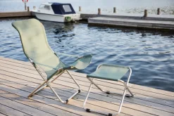Fiam Silla para tomar el sol Fiesta, Sage green-estructura de aluminio Verde Outlet
