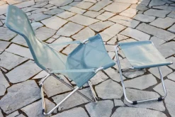 Fiam Silla para tomar el sol Fiesta, Sage green-estructura de aluminio Verde Outlet