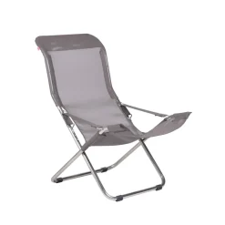 Fiam Silla para tomar el sol Fiesta, Tela continente, estructura de aluminio Marrón Sale