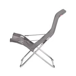 Fiam Silla para tomar el sol Fiesta, Tela continente, estructura de aluminio Marrón Sale