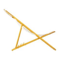 Lafuma Silla para tomar el sol Maxi Transat, Rayas miel Amarillo New