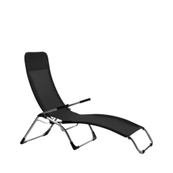 Fiam Tumbonas Y Sillas Para Tomar El Sol<Silla para tomar el sol Samba, Textaline black, estructura de aluminio Negro