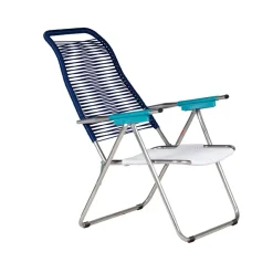 Fiam Tumbonas Y Sillas Para Tomar El Sol<Silla para tomar el sol sin reposapiés Spaghetti, , estructura de aluminio, azul Multi