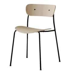 &Tradition Silla Pavilion AV1, roble lacado Marrón Discount