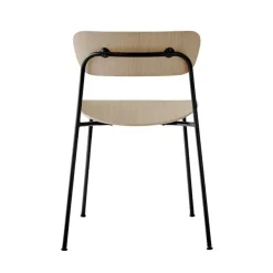 &Tradition Silla Pavilion AV1, roble lacado Marrón Discount
