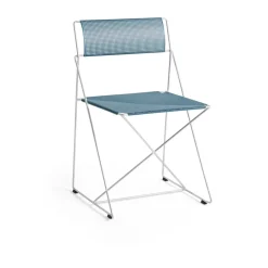 HAY Silla X-Line Indoor Outdoor, Powder blue-galvanizado en caliente Azul Hot