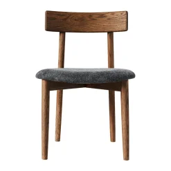 MUUBS Sillas con asiento Tetra, Tejido color granito-roble oscuro GrisMarrón Best