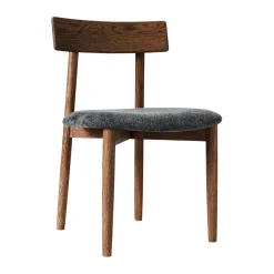 MUUBS Sillas con asiento Tetra, Tejido color granito-roble oscuro GrisMarrón Best