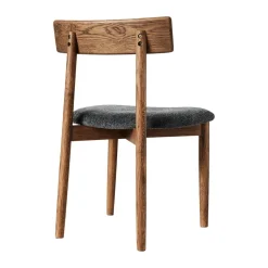 MUUBS Sillas con asiento Tetra, Tejido color granito-roble oscuro GrisMarrón Best