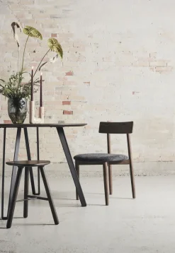 MUUBS Sillas con asiento Tetra, Tejido color granito-roble oscuro GrisMarrón Best
