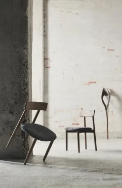 MUUBS Sillas con asiento Tetra, Tejido color granito-roble oscuro GrisMarrón Best