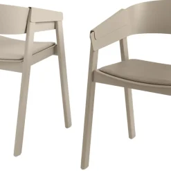 Muuto Sillas<Sillón Cover asiento tapizado, Refine leather cognac-Oak Marrón