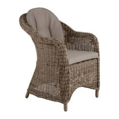 Brafab Sillas De Terraza|Sillas De Jardín Y Sillas De Exterior<Sillón Eads con cojín de asiento, Natural-beige Marrón