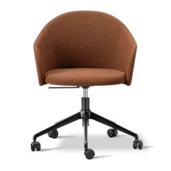 Fredericia Furniture Sillas De Oficina<Sillón Gomo Armchair con base giratoria 5 patas, Myr 362-negro Marrón