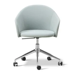 Fredericia Furniture Sillón Gomo Armchair con base giratoria 5 patas, Mylla 811 -aluminio pulido Azul Discount